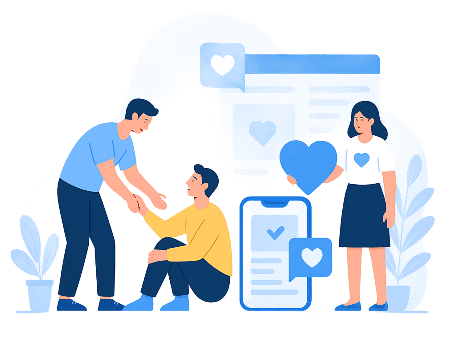 Ilustração moderna sobre equipe de desenvolvimento